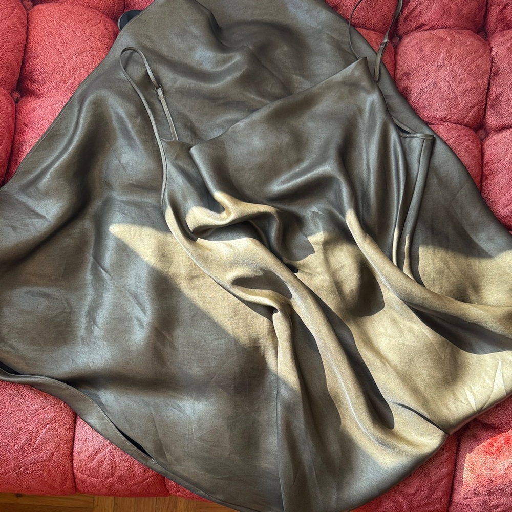 All Saints Olive Cowl Neck Dress